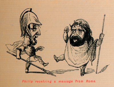 Filip tar emot ett meddelande från Rom, 1852 av John Leech