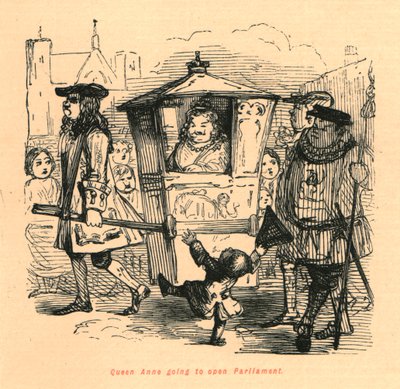 Drottning Anne kommer att öppna parlamentet, 1897. av John Leech