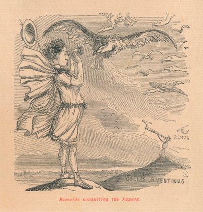 Romulus konsulterar augusti 1852 av John Leech
