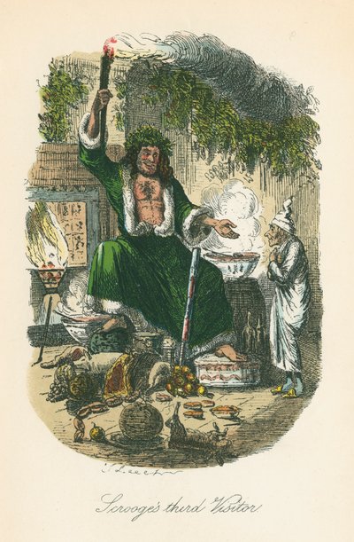 Scen från A Christmas Carol av Charles Dickens, 1843 av John Leech