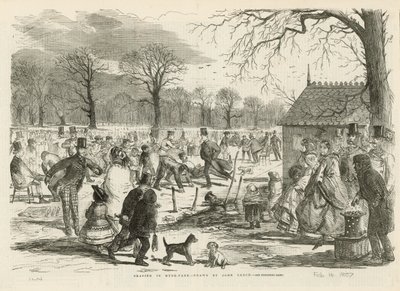 Skridskoåkning i Hyde Park av John Leech