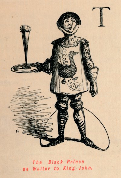 Den svarte prinsen som servitör till kung John, c1860, c1860 av John Leech