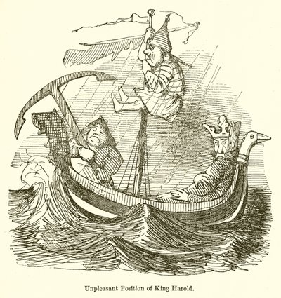 Kung Haralds obehagliga ställning av John Leech