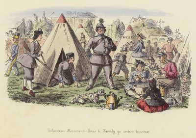 Volontärrörelse, Jones och familj går under Canvas av John Leech