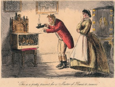 Det här är en vacker present för en mästare av hundar att få, 1865. Artister: John Leech, Hablot Knight Browne. av John Leech and Hablot Knight Browne