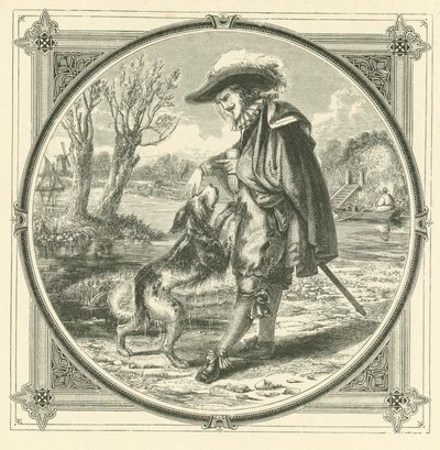 Lek med hunden så förstör han dina kläder (gravyr) av John Leighton