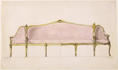 Design för en soffa av John Linnell