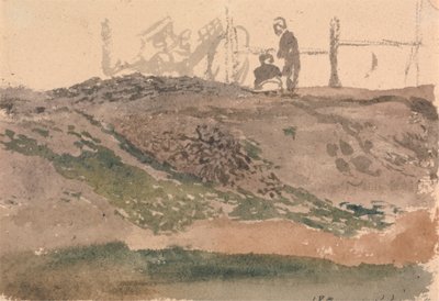 Figurer på en bank, Kensington Grusgropar av John Linnell