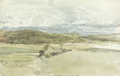 Landscape in North Wales, 1813 (wc over graphite on paper) av John Linnell