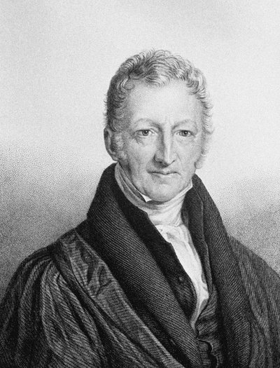Porträtt av Thomas Robert Malthus 1766-1834 av John Linnell