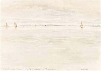 Segelbåtar på Southampton River av John Linnell