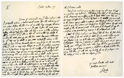 Brev från John Locke till Hans Sloane, 2 december 1699. av John Locke