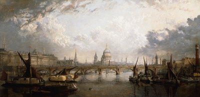 Themsen från Hungerford Bridge, 1871 av John MacVicar Anderson