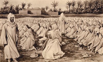 Muhammedaner i bön (litografi) av John Macfarlane