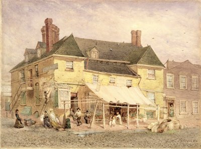 William Penns Mansion, South Second Street, Philadelphia, 1864 (gouache på papper monterad på spånskiva) av John Mackie Falconer