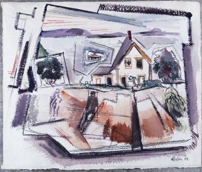 Deer Isle, Stonington, No. 10, Maine (akvarell  blyerts på papper) av John Marin