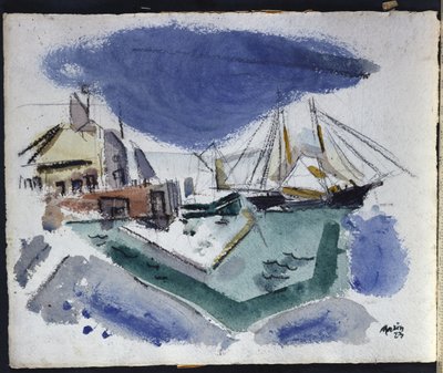 Hamnscen av John Marin