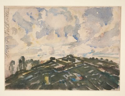 Land och himmel, Frankrike, 1908; eller The Hill av John Marin