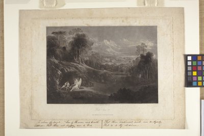 Raphael samtalar med Adam och Eva (mezzotint) av John Marin