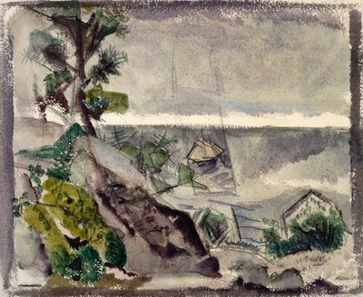 Den lilla segelbåten av John Marin