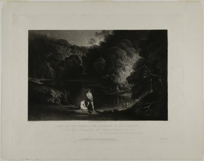 Adam och Eva som hör den Allsmäktiges dom, från illustrationer av Bibeln av John Martin