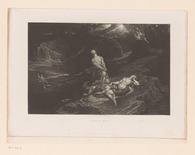 Adam och Eva sörjer Abel och Gud förbannar Kain Abels död (titel på föremålet) Illustrationer till Bibeln (serietitel) Illustrationer av Bibeln (serietitel) av John Martin