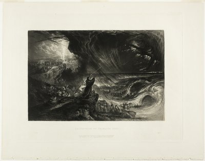 Förintelsen av faraoens här, från Bibelns illustrationer av John Martin