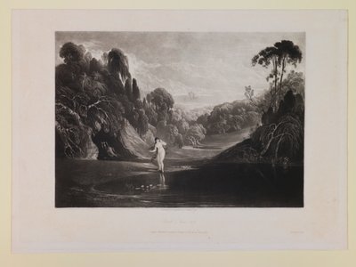 Eva vid källan (Bok 4, rad 453), ur "Det förlorade paradiset" av John Martin