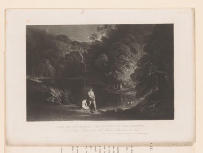 Gud anklagar Adam och Eva för deras synd Adam och Eva hör den Allsmäktiges dom (titel på objekt) Illustrationer till bibeln (serietitel) Illustrationer av Bibeln (serietitel) av John Martin