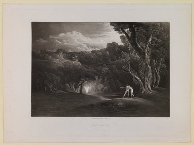 Paradiset - med ärkeängeln Rafaels ankomst (Bok 5, rad 308), ur "Det förlorade paradiset" av John Martin