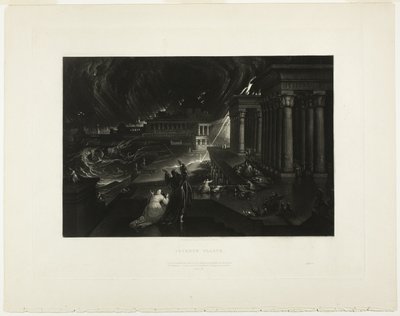 Sjunde plågan, från illustrationer av Bibeln av John Martin