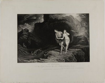 Utvisningen, från illustrationer av Bibeln av John Martin