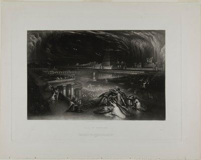 Babylons fall, från illustrationer av Bibeln av John Martin