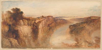 Utsikt över floden Wye, med utsikt mot Chepstow av John Martin
