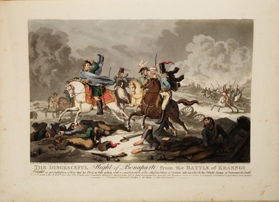 Bonapartes flykt från slaget vid Krasnoi, 1814 av John Massey Wright