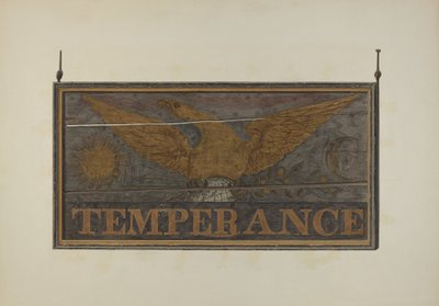 Krogskylt: Temperance, ca. 1940. av John Matulis