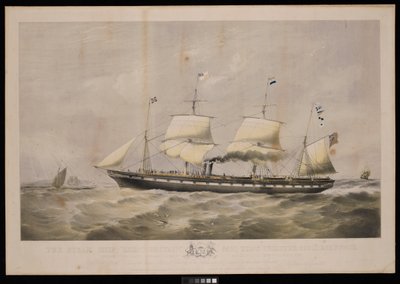 Ångfartyget Great Britain... Ägare Messrs Gibbs  Co... Till folket i Storbritannien och Amerikas förenta stater, denna platta är respektfullt tillägnad... av John McGahey