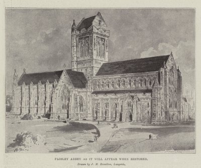 Paisley Abbey som det kommer att se ut när det återställs av John McLure Hamilton