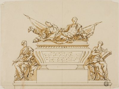 Outförd design för monumentet till den första hertigen av Marlborough av John Michael Rysbrack