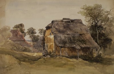 En gammal lada vid Tunbridge Wells (akvarell på papper) av John Middleton