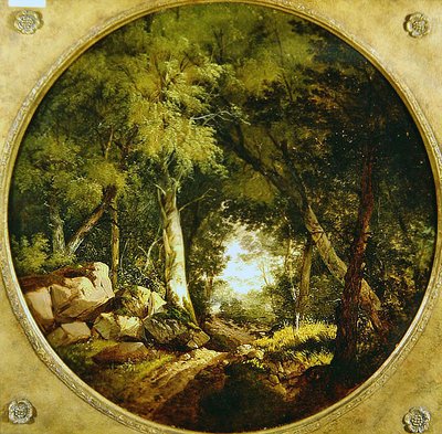 Skogsbanan (olja på duk) av John Middleton