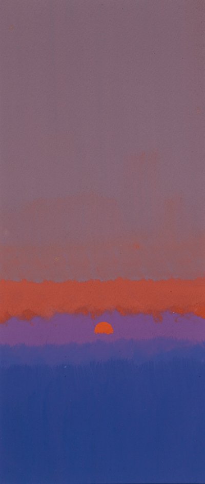 Soluppgång (gouache) av John Miller