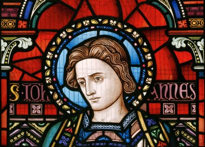 Crick, East Window-detalj, Lavers & Barraud, John Millner Allen (1827-1902), St John, 1863 av John Millner Allen