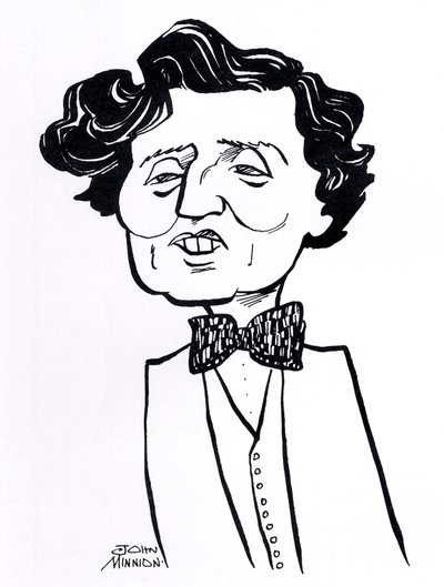 Alban Berg, karikatyr - österrikisk kompositör, 9 februari 1885 - 24 december 1935 av John Minnion
