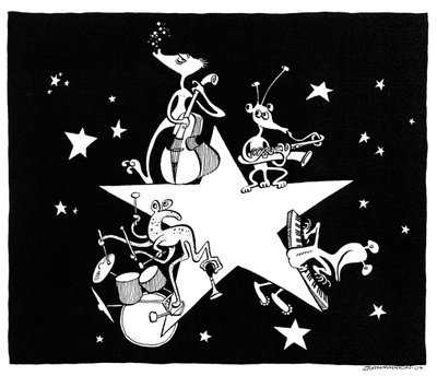 Alien All Stars karikatyr av John Minnion av John Minnion