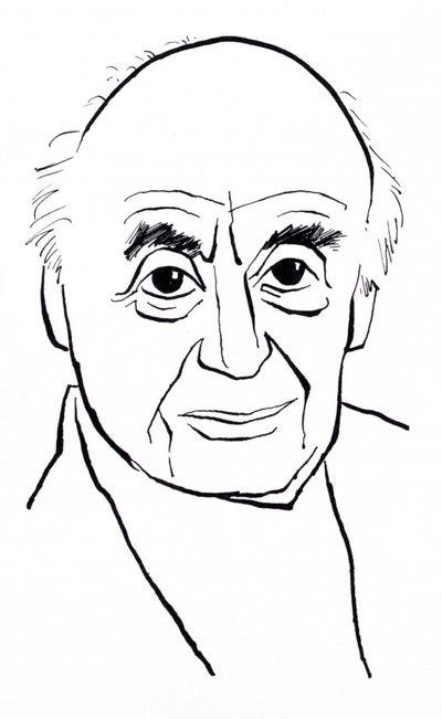 Berthold Goldschmidt, karikatyr av John Minnion