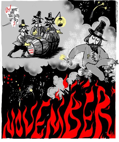 Guy Fawkes-dagen den 5 november av John Minnion