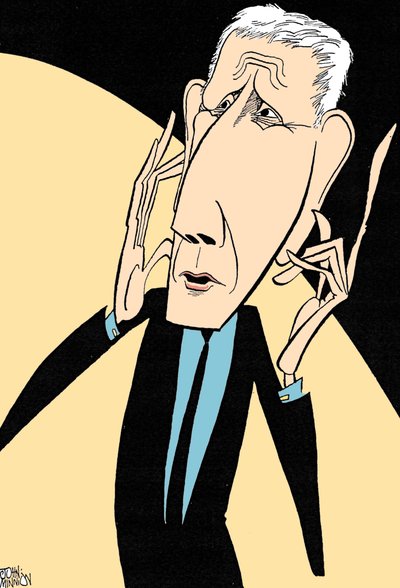 Jonathan Miller, karikatyr av John Minnion av John Minnion