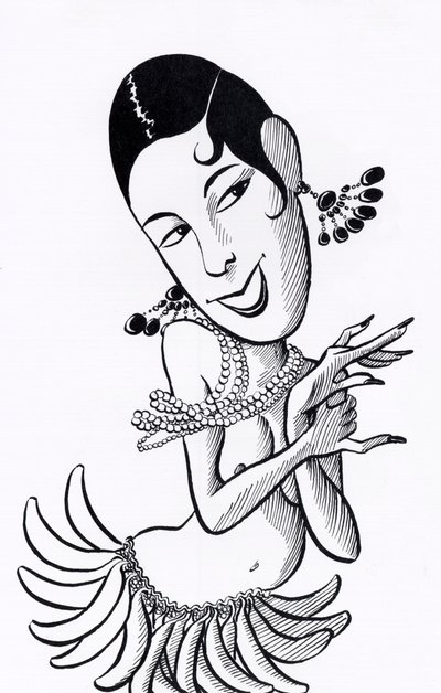 Josephine Baker, karikatyr av John Minnion
