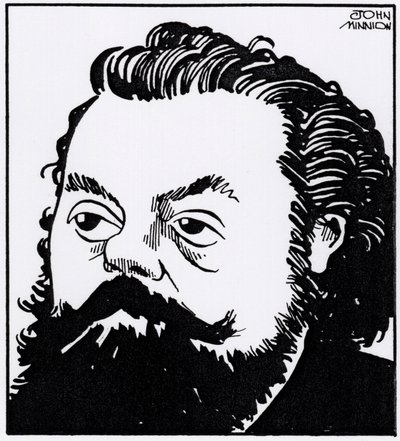 Modest Petrovich Mussorgsky, karikatyrporträtt av John Minnion